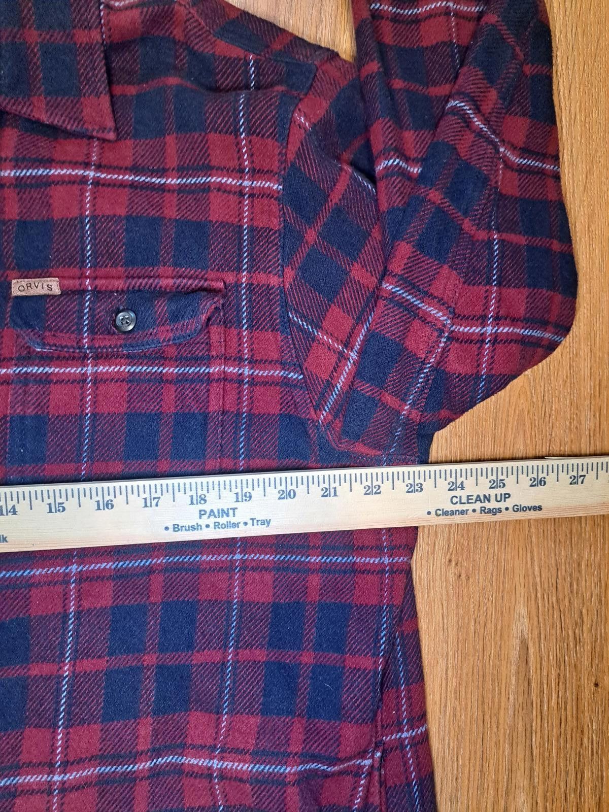 Orvis Orvis Jacket Mens XL Red Blue Plaid Cotton Flannel Button Up Size US XL / EU 56 / 4 - 9 Thumbnail