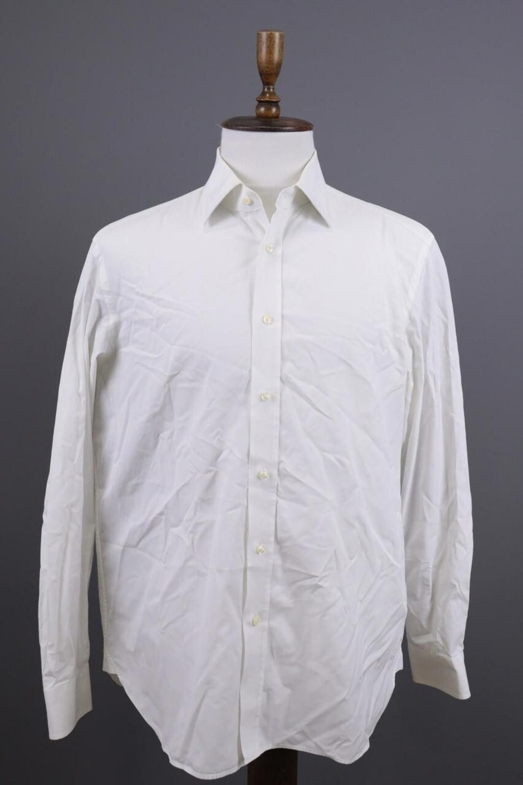 Designer Boggi Milano 2/120' Doppio Ritorto Shirt Size 44 Size US M / EU 48-50 / 2 - 1 Thumbnail