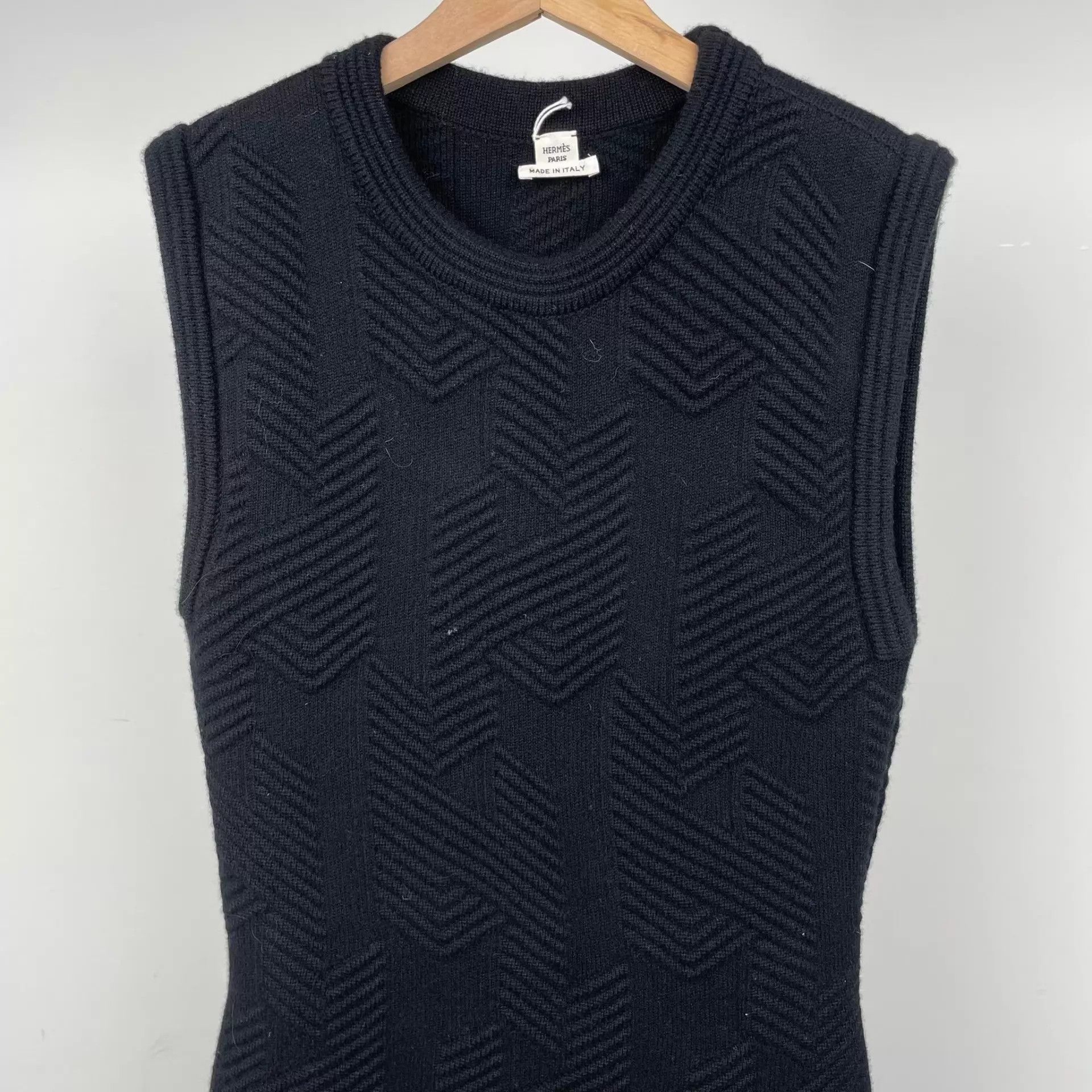 Hermes Hermès Women's Black Twill Wool Vest Dress 38 Size S / US 4 / IT 40 - 8 Thumbnail