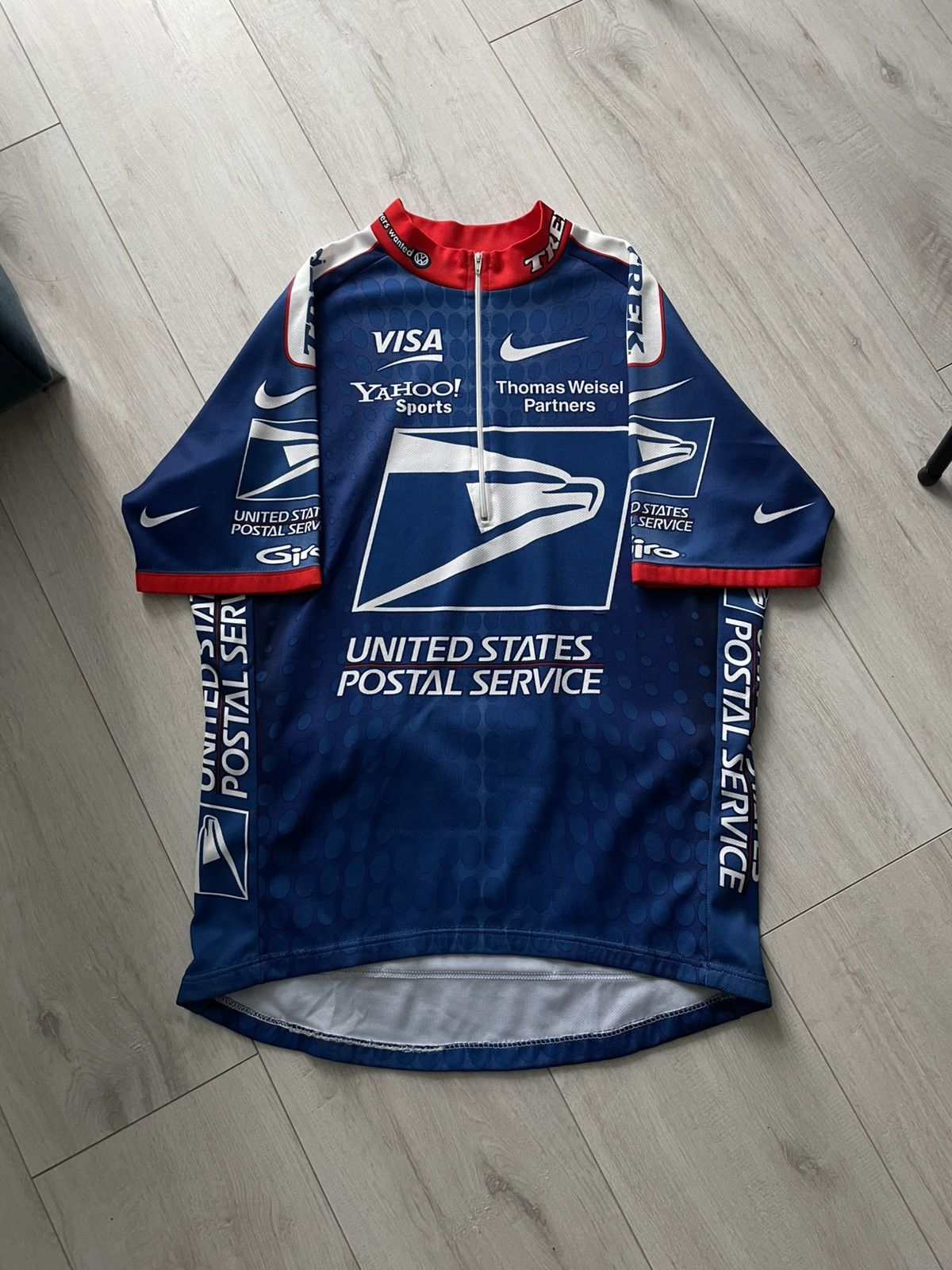 Nike Vintage Nike USPS 2002 Trek Team Cycling Top Jersey RARE Size US L / EU 52-54 / 3 - 1 Thumbnail