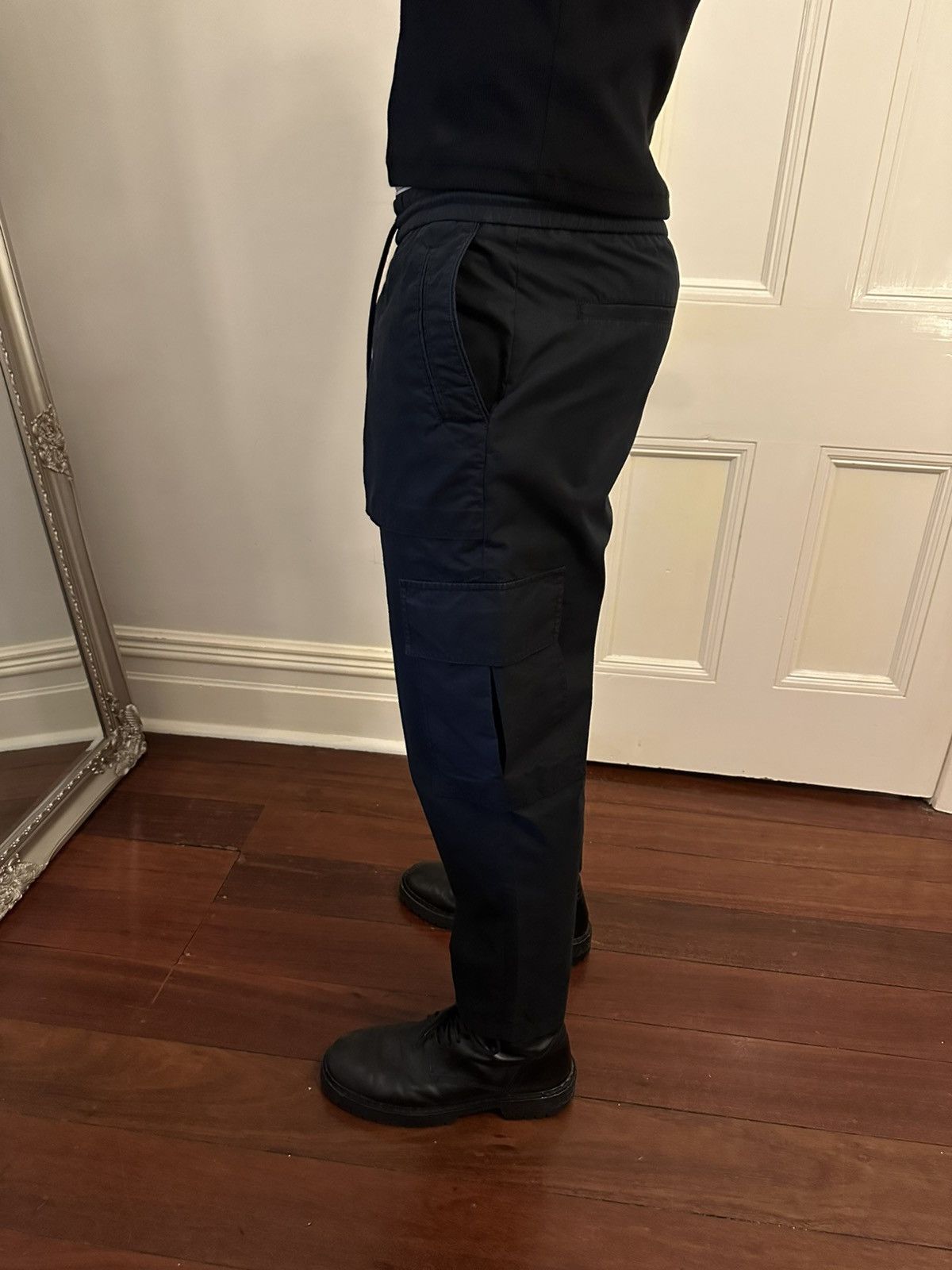 Juun.J Juun.J Black Cargo Pants Size US 32 / EU 48 - 1 Thumbnail