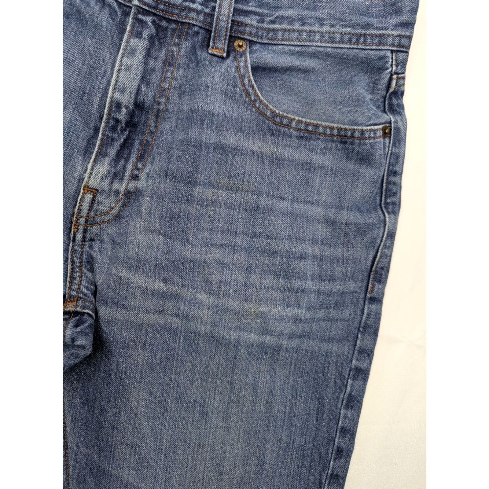J.Crew J.CREW The Sutton Straight Jeans Blue Denim Men 31x30 Regular Non- distressed Solid Cotton Blend Size US 33 - 6 Thumbnail