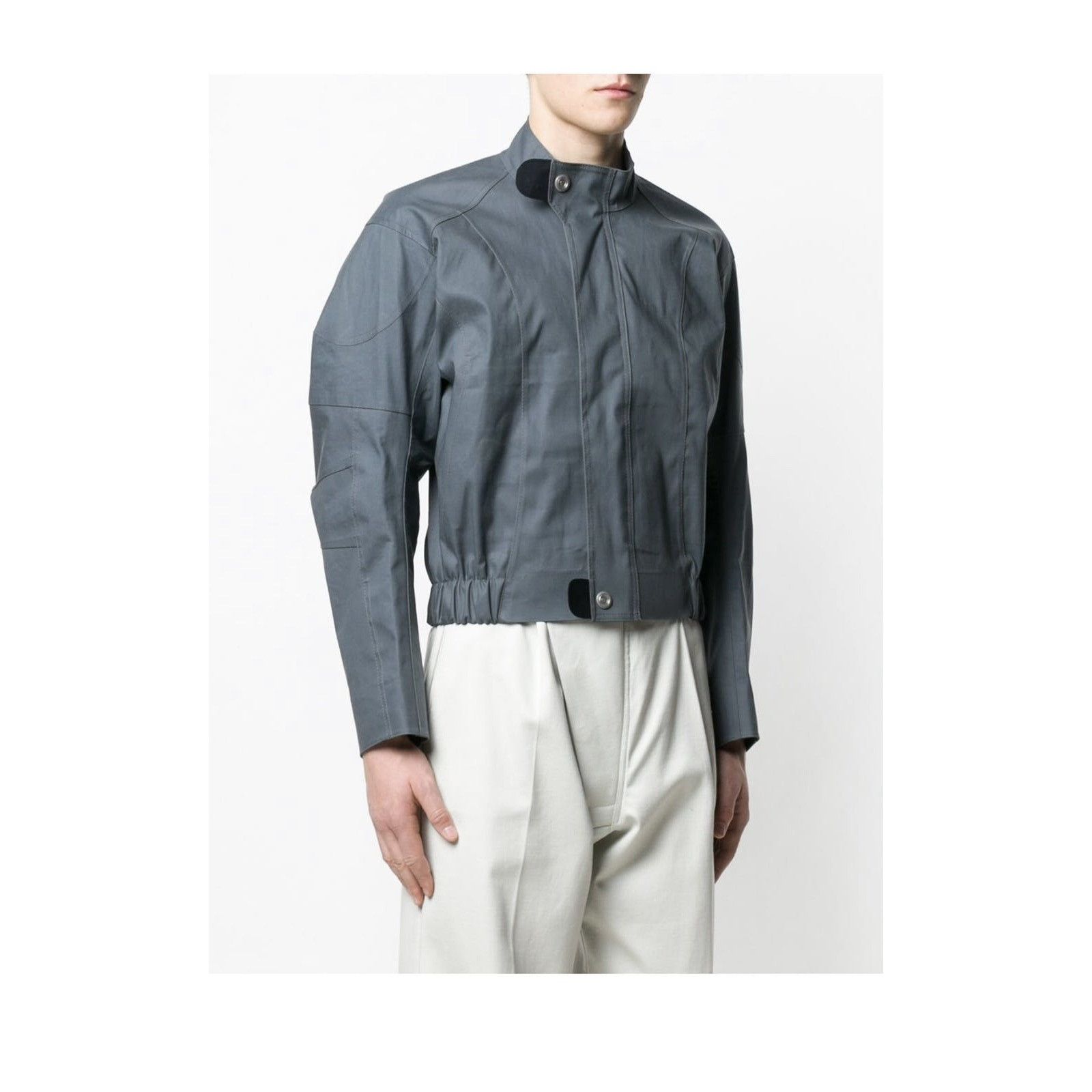 Mackintosh Mackintosh 0004 Iron Grey Bonded Cotton Moto Jacket Size US S / EU 44-46 / 1 - 3 Thumbnail