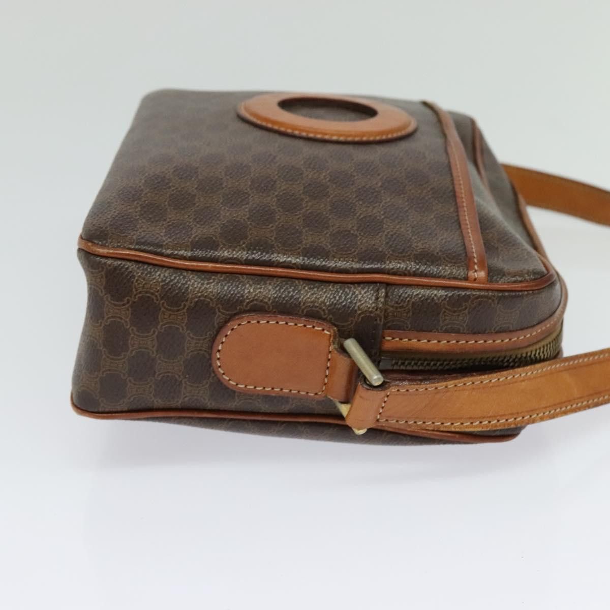 Celine CELINE Macadam Canvas Shoulder Bag Pvc Leather Brown Gold Size ONE SIZE - 5 Thumbnail