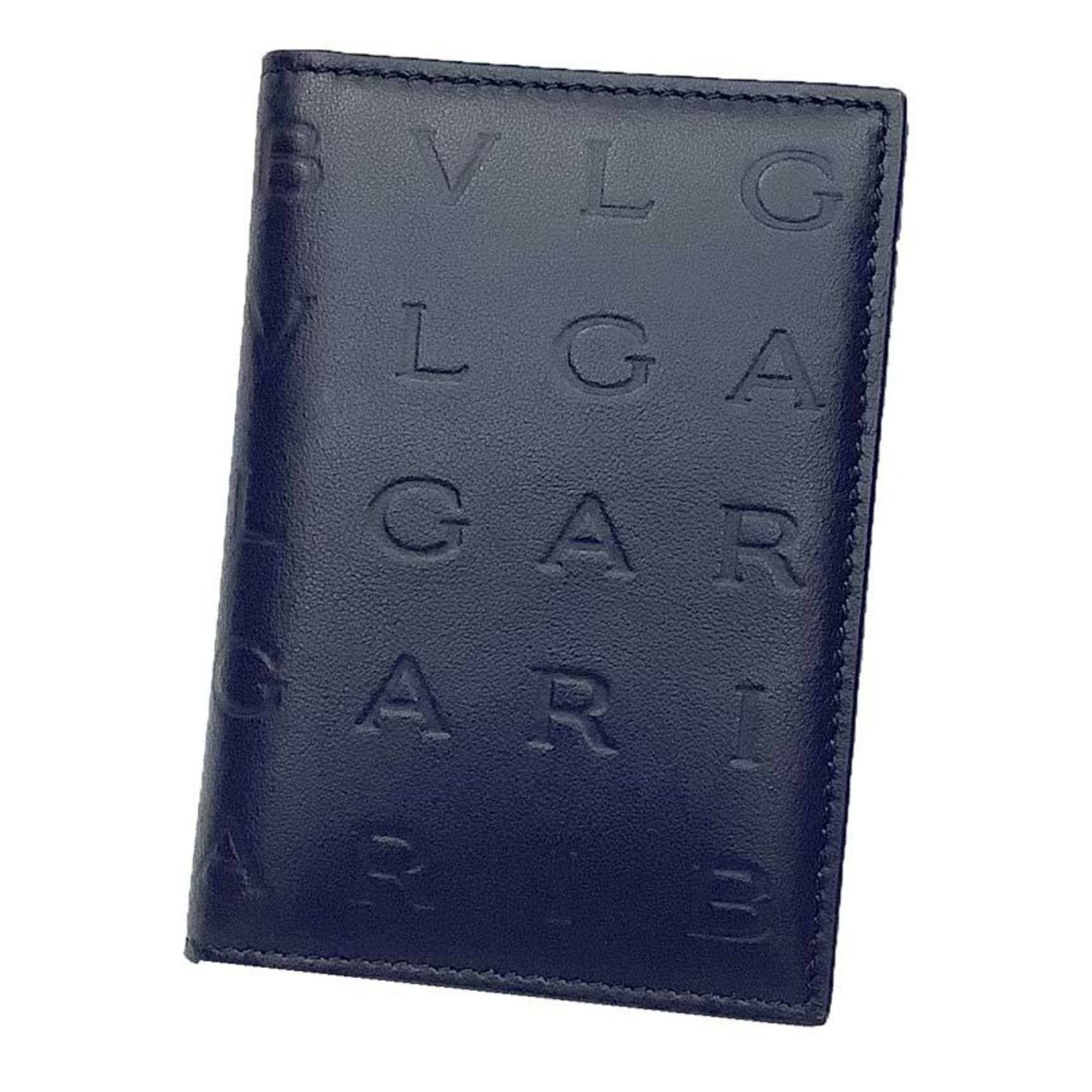 Bvlgari BVLGARI Leather Card Case 292912 Infinitum Navy Wallet Size ONE SIZE - 1 Thumbnail