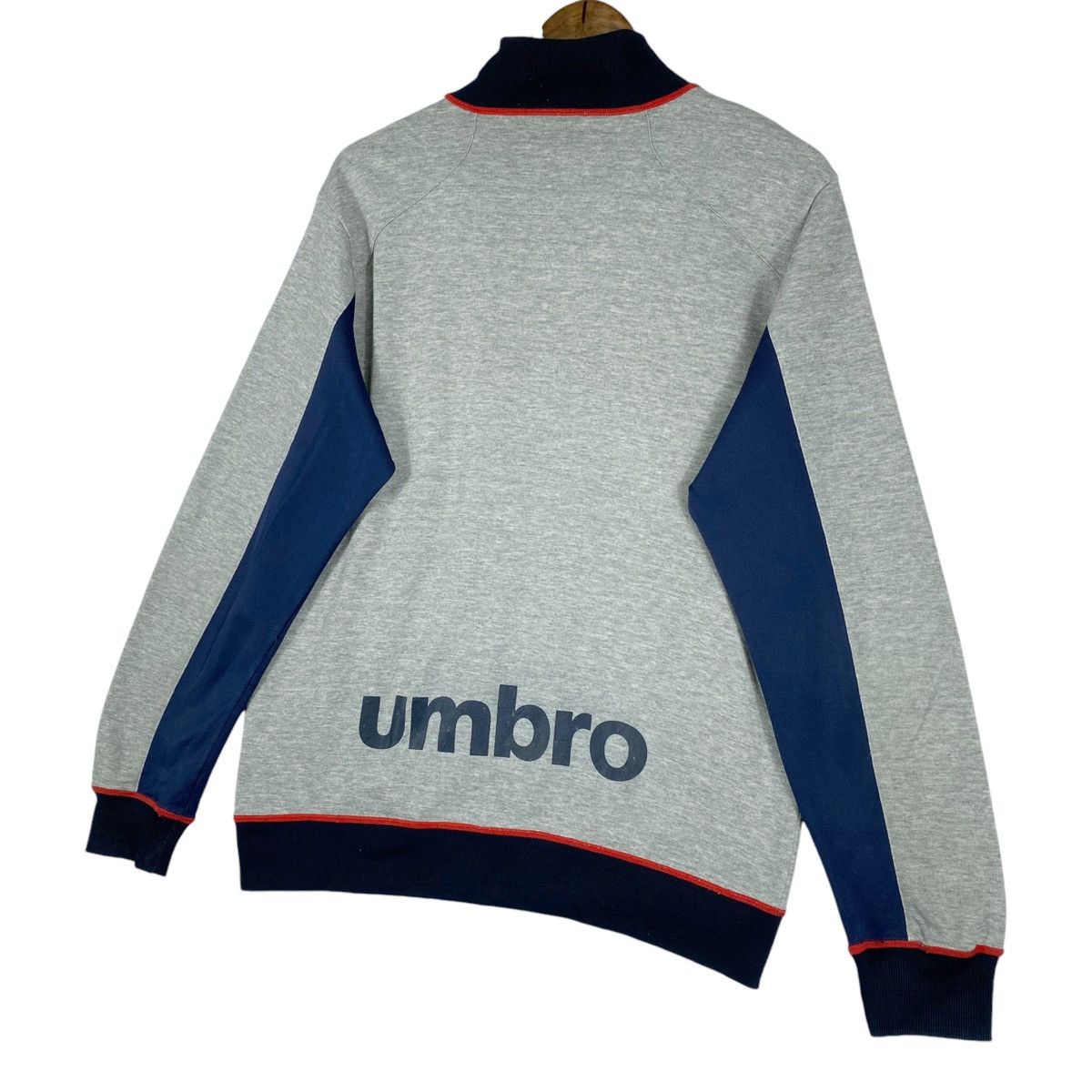 Umbro × Vintage Vintage Umbro Full Zip Sweatshirt Grey Pullover Jumper Size US L / EU 52-54 / 3 - 8 Thumbnail