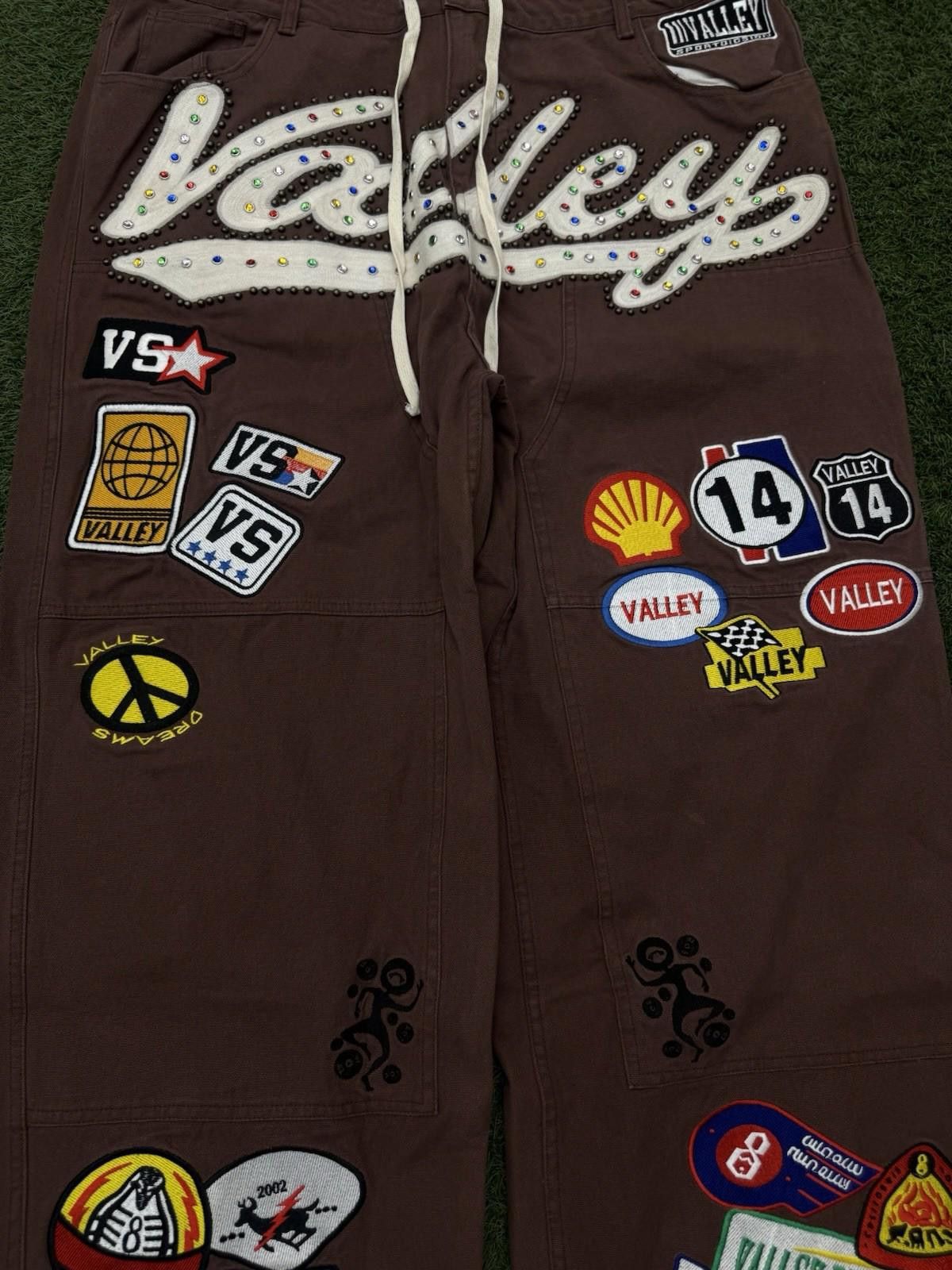Vale Valley Baggy Patchwork Denim Brown Jeans Size 38 (NEW) Size US 38 / EU 54 - 5 Thumbnail