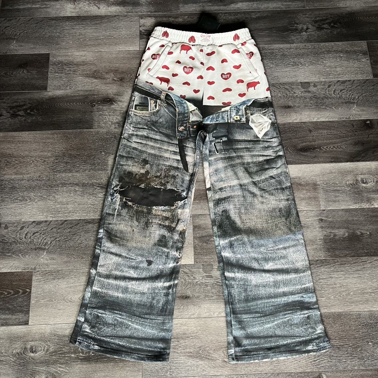 Other New Rotborough Bad Day Trompe L’oeil Sweatpants Size M Baggy Size US 32 / EU 48 - 1 Thumbnail