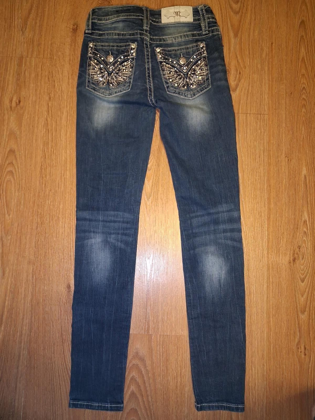 Other Miss Me Jeans Womens 26x31.5 Blue Cotton Distressed Skinny Size 26" / US 2 / IT 38 - 9 Thumbnail