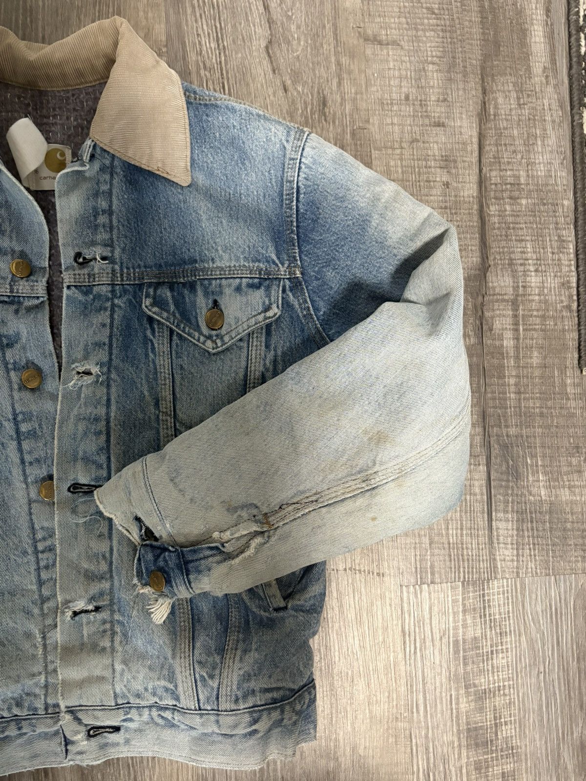 Carhartt Vintage 90s fleece lined Denim Carhartt Jacket Size US XS / EU 42 / 0 - 5 Thumbnail