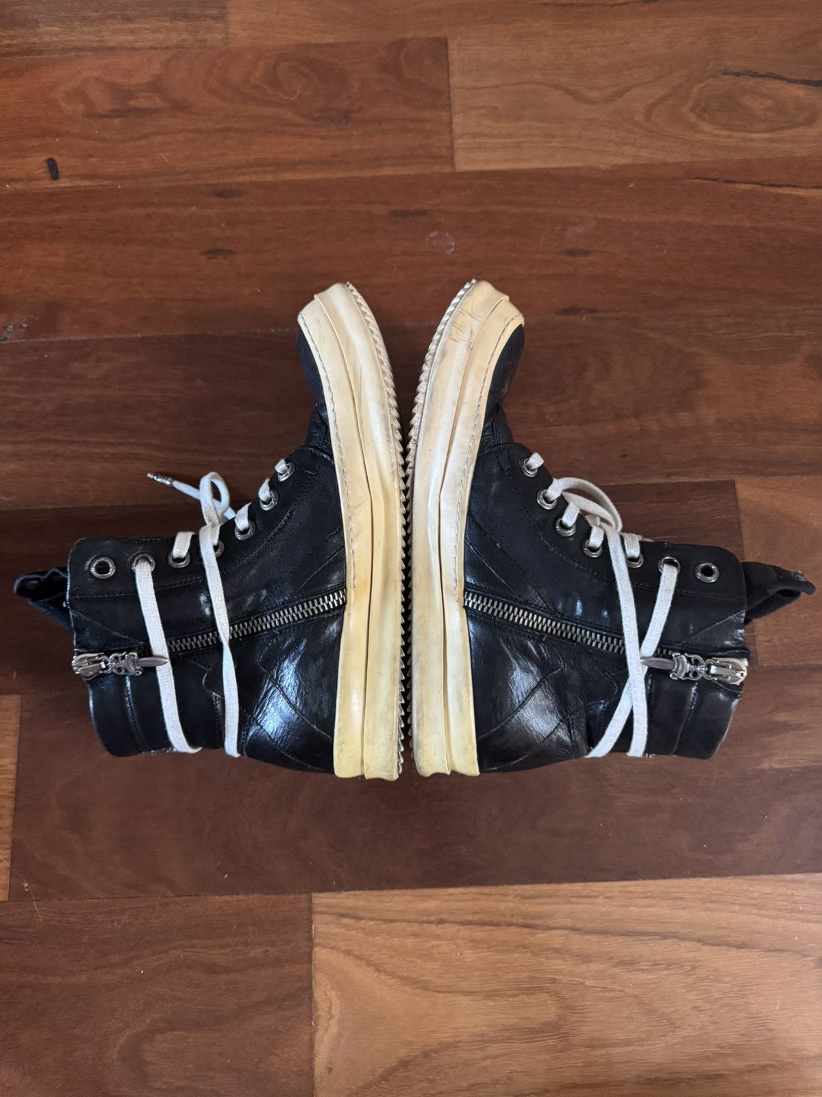Chrome Hearts × Rick Owens Rick Owens Chrome Hearts Short-Tongue Staple Geodunks Size US 10 / EU 43 - 9 Thumbnail