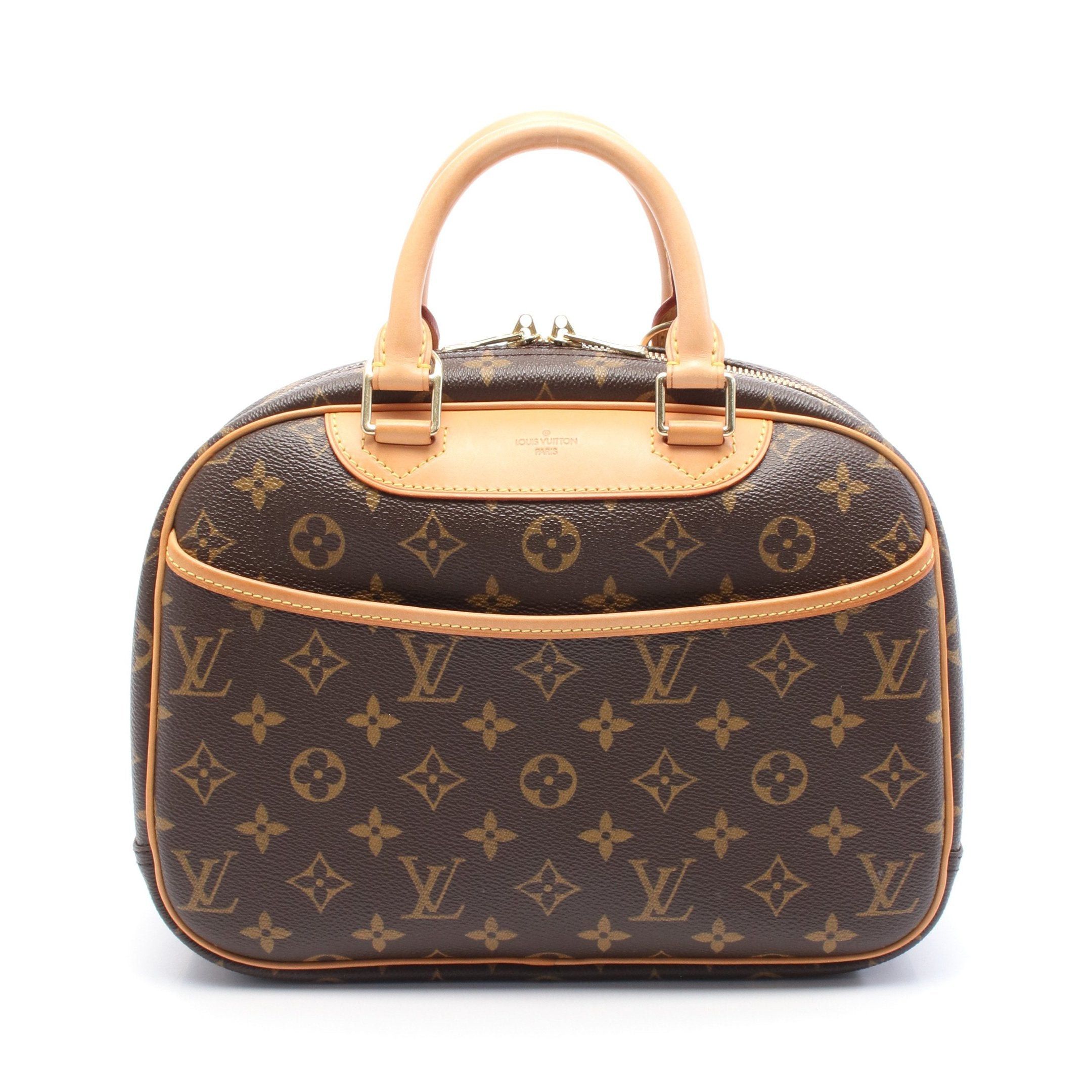 Louis Vuitton Louis Vuitton Trouville Monogram Handbag Leather Brown Size ONE SIZE - 1 Thumbnail