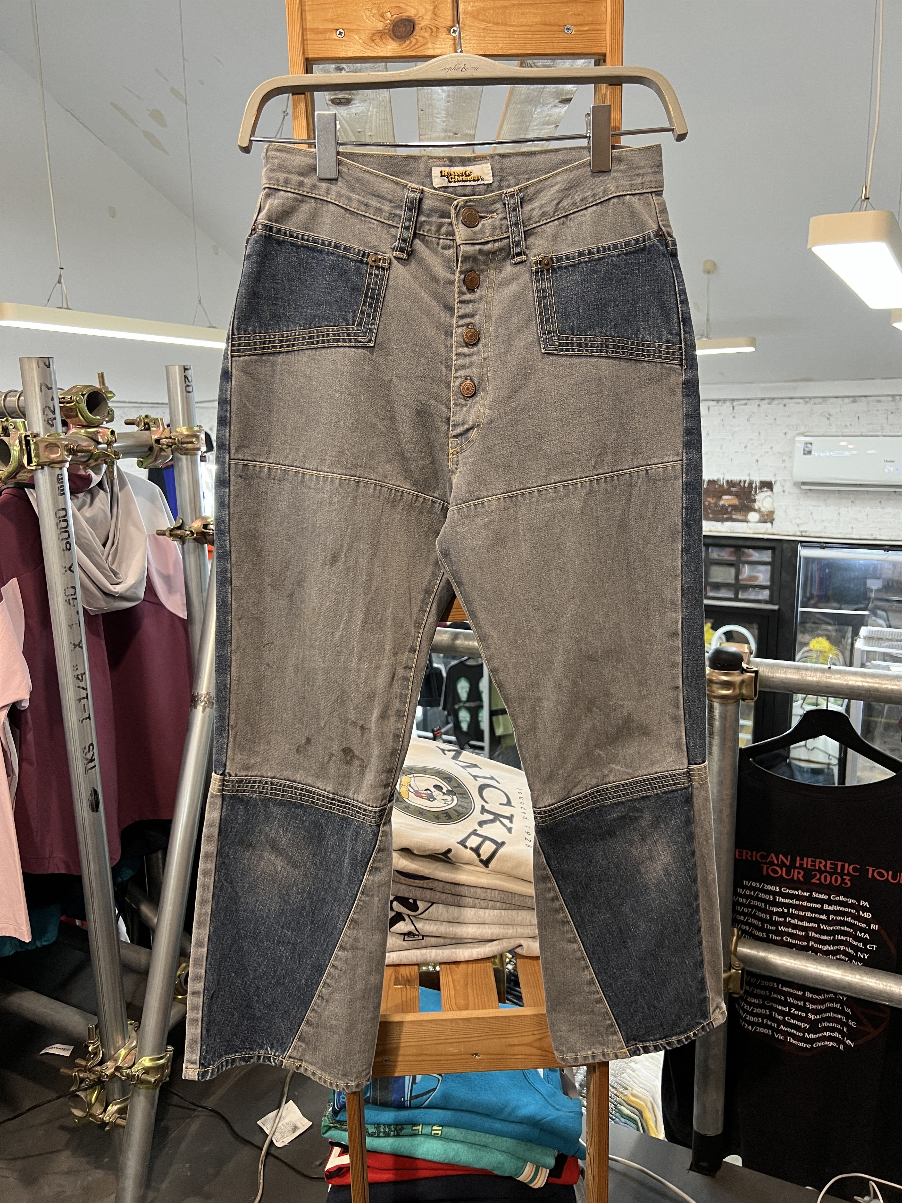 Hysteric Glamour Vintage HYSTERIC GLAMOUR Patch Work Flared Denim GTMP379 Size 26" / US 2 / IT 38 - 1 Thumbnail