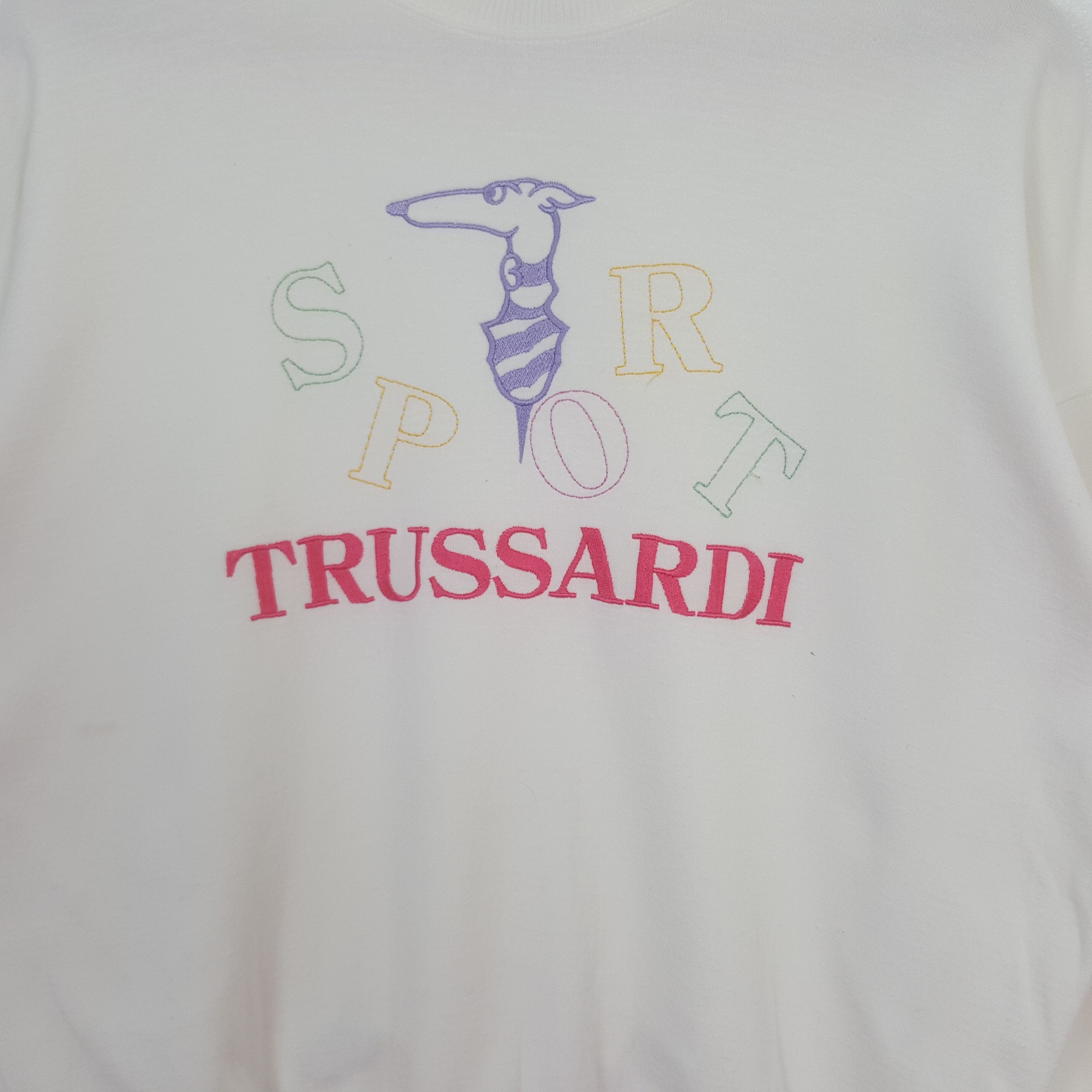 Trussardi Vintage Trussardi Sport Embroidery Sweatshirt C308N20 Size US M / EU 48-50 / 2 - 2 Thumbnail