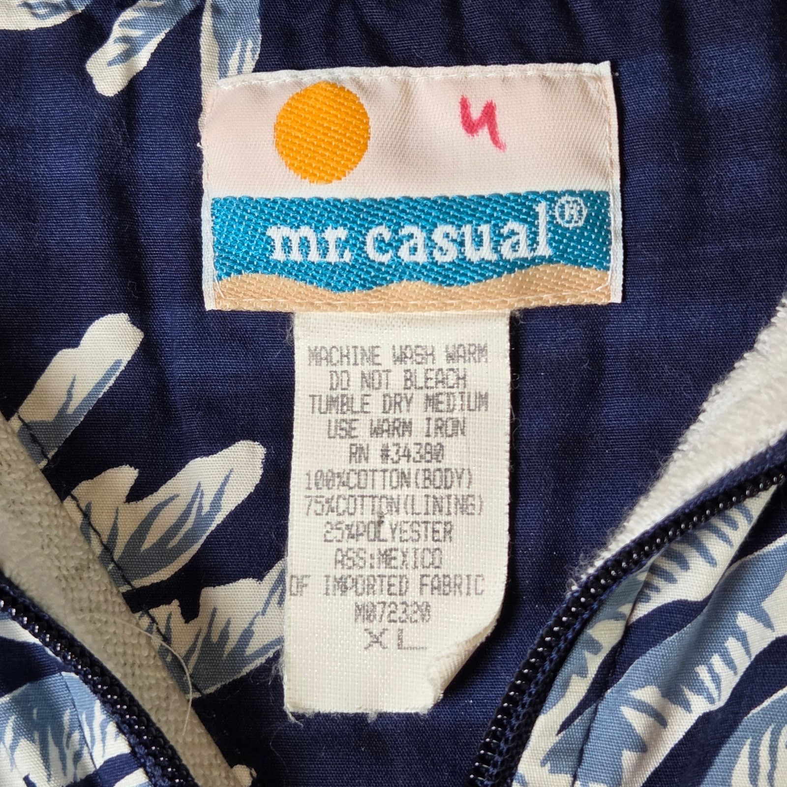 Vintage Mr. Casual XL Palm Tree Full Zip Shirt Jacket Size US XL / EU 56 / 4 - 4 Thumbnail