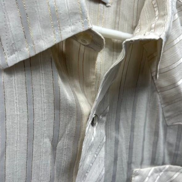 Vintage Miller Shirt Men 16-33 Yellow Striped Western Linen Button-Up Long Sleeve Casual Business Workwear Vintage No N/A Size US L / EU 52-54 / 3 - 2 Thumbnail