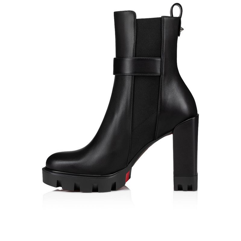 Christian Louboutin os11x0526 CL Chelsea Lug 100mm Boots in Black Size US 9 / IT 39 - 6 Thumbnail