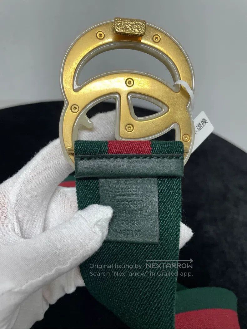 Gucci Gucci Double G striped belt Size ONE SIZE - 4 Thumbnail