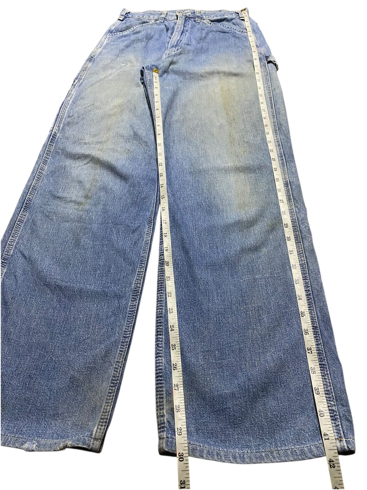 Levi's Vintage Clothing Vintage Levis Japan Big E White Tab Carpenter Baggy Jeans Size US 27 - 12 Thumbnail