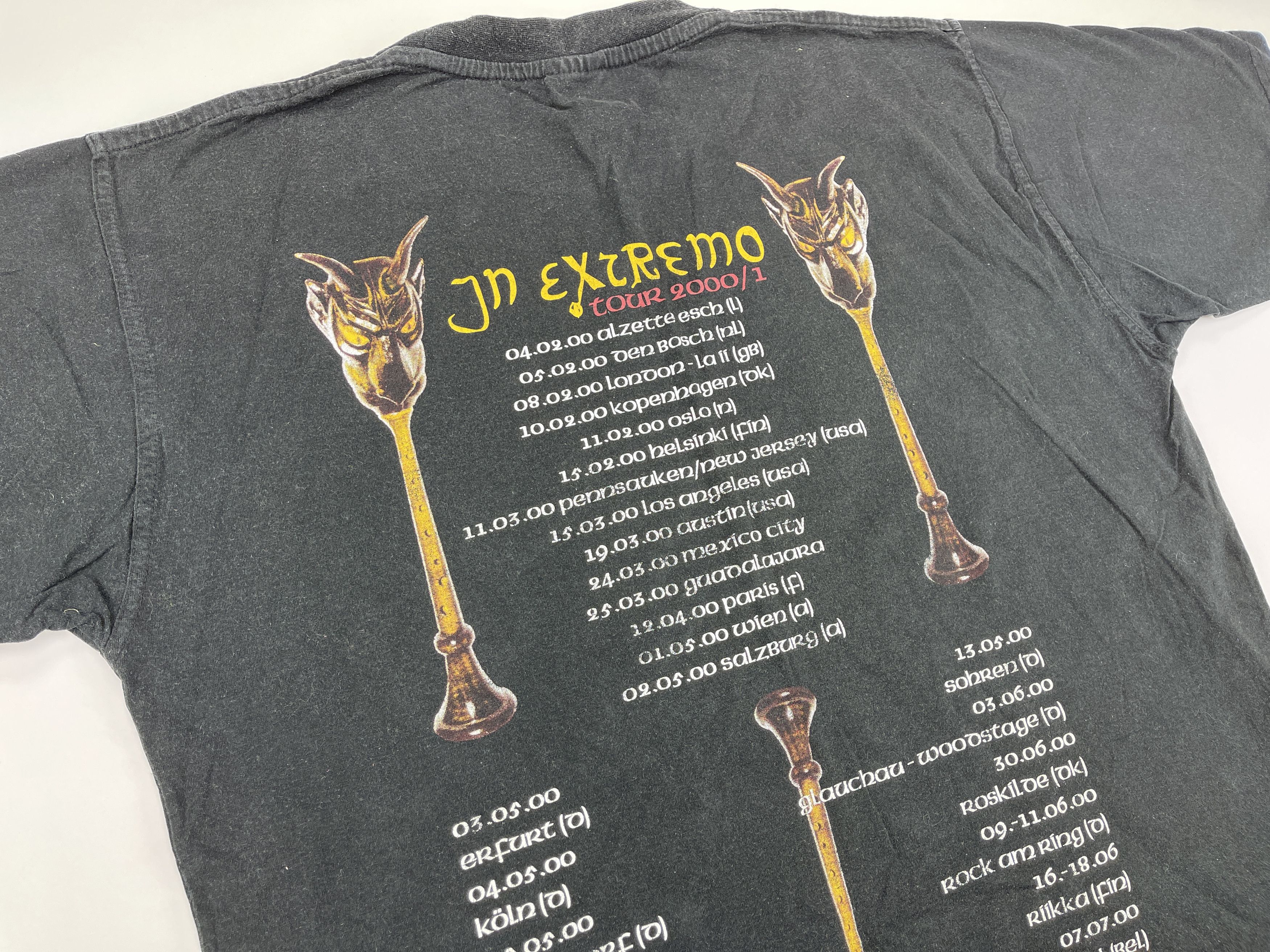 Band Tees Vintage In Extremo T-shirt, 2000 World Tour, Concert tour XL Size US XL / EU 56 / 4 - 11 Thumbnail