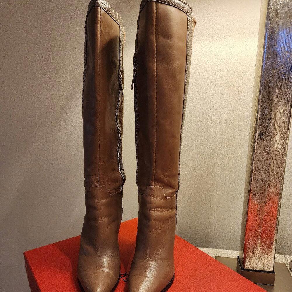 Donald Pliner Donald Pliner Vannah Burnished Calf/Stretch Tall Dress Boot Size US 8.5 / IT 38.5 - 1 Thumbnail