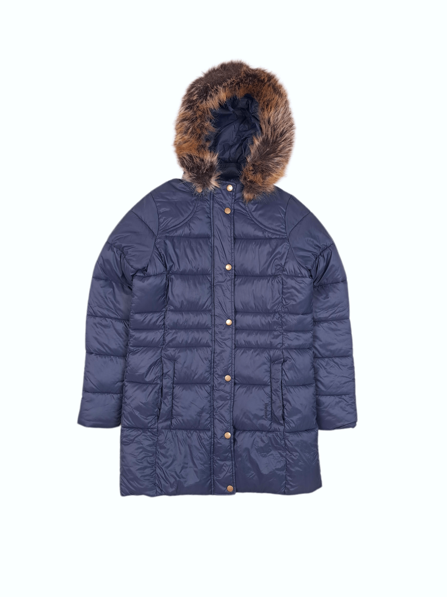 Barbour × Designer 💎Vintage Barbour Fibre Down Navy Black Puffer Parka Jacket Size XL / US 12-14 / IT 48-50 - 3 Thumbnail