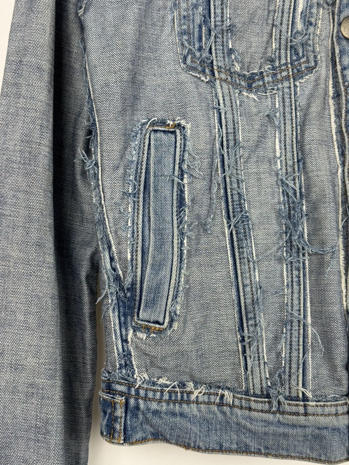 H&M × Maison Margiela SS12 Maison Margiela x H&M Distressed Reverse Denim Jacket Size US S / EU 44-46 / 1 - 10 Thumbnail