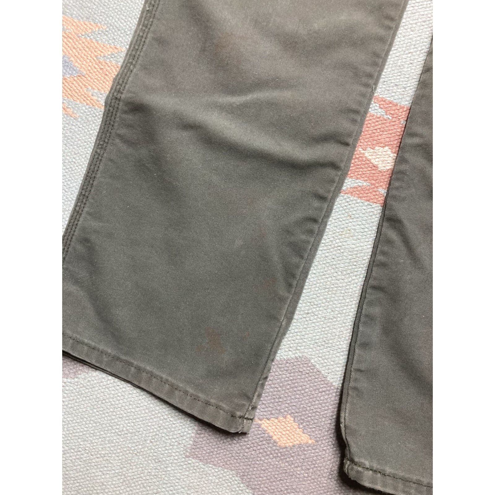 Dickies VINTAGE Dickies Cargo Pants Canvas Wide-Leg Green 37x33 Mens Baggy Carpenter Jeans Skater Style Size US 37 - 6 Thumbnail