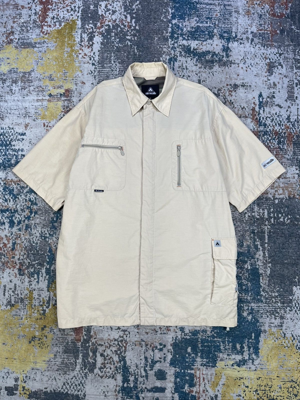 Airwalk Airwalk Multi Pocket Camo Trim Cargo Shirt Size US M / EU 48-50 / 2 - 2 Thumbnail