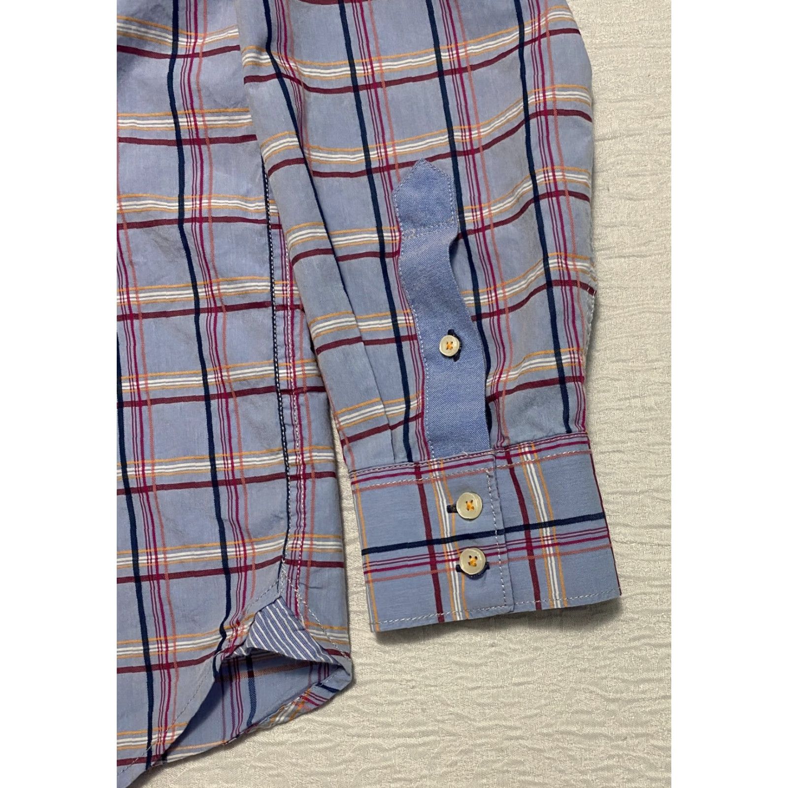 Tommy Bahama Tommy Bahama Shirt Long Sleeve Mens M Plaid Blue Button-Up Casual Travel Workwear Pattern Cotton 100% All Seasons Size US M / EU 48-50 / 2 - 7 Thumbnail