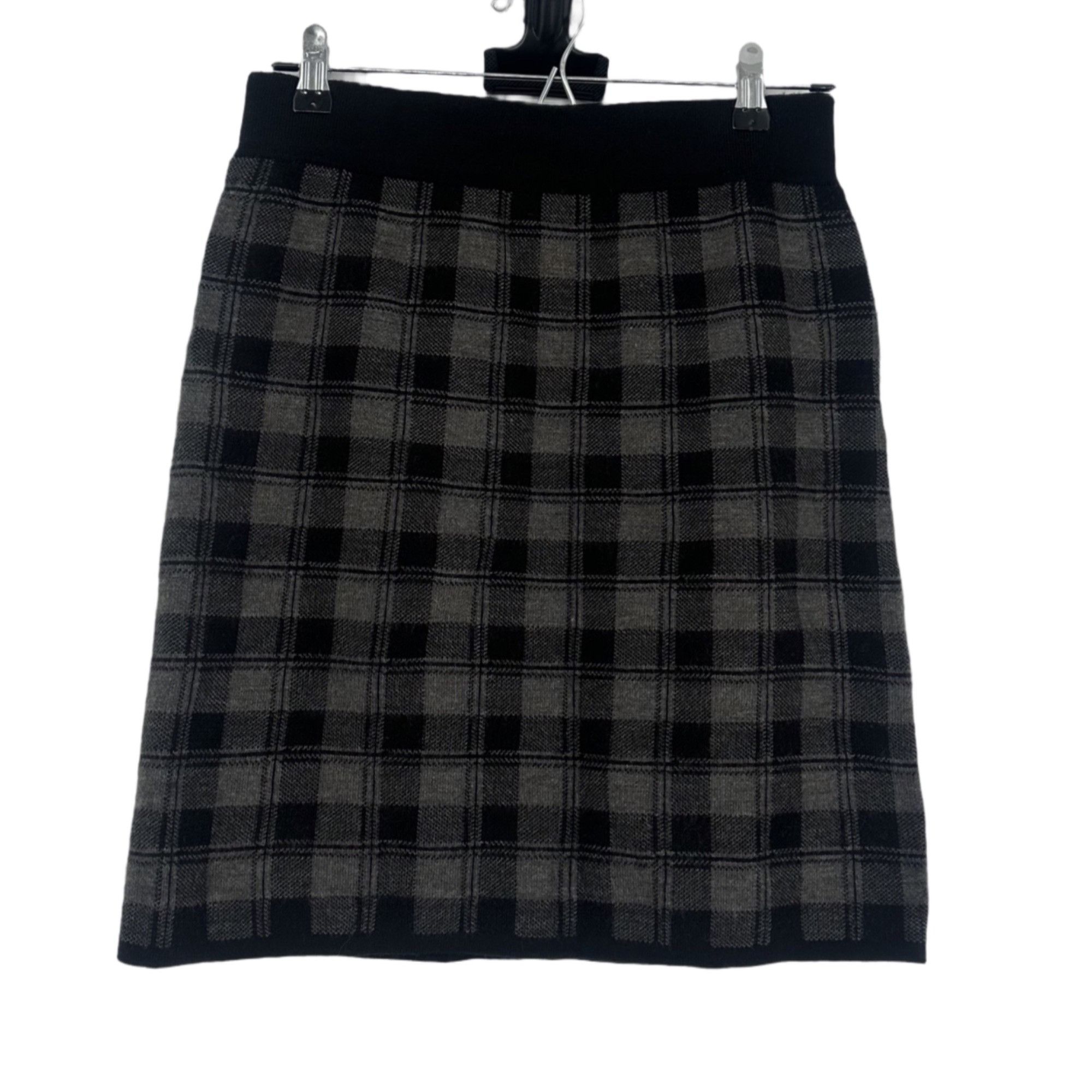 Other Adrienne Vittadini Wool Checkered Mini Skirt Black/Grey - S Size 26" / US 2 / IT 38 - 3 Thumbnail