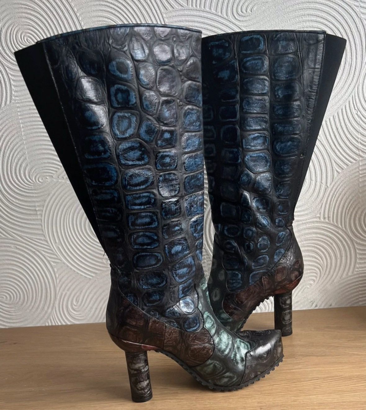Other Muxart Barcelona exotic-textured knee-high boots 37 Size US 6 / IT 36 - 3 Thumbnail