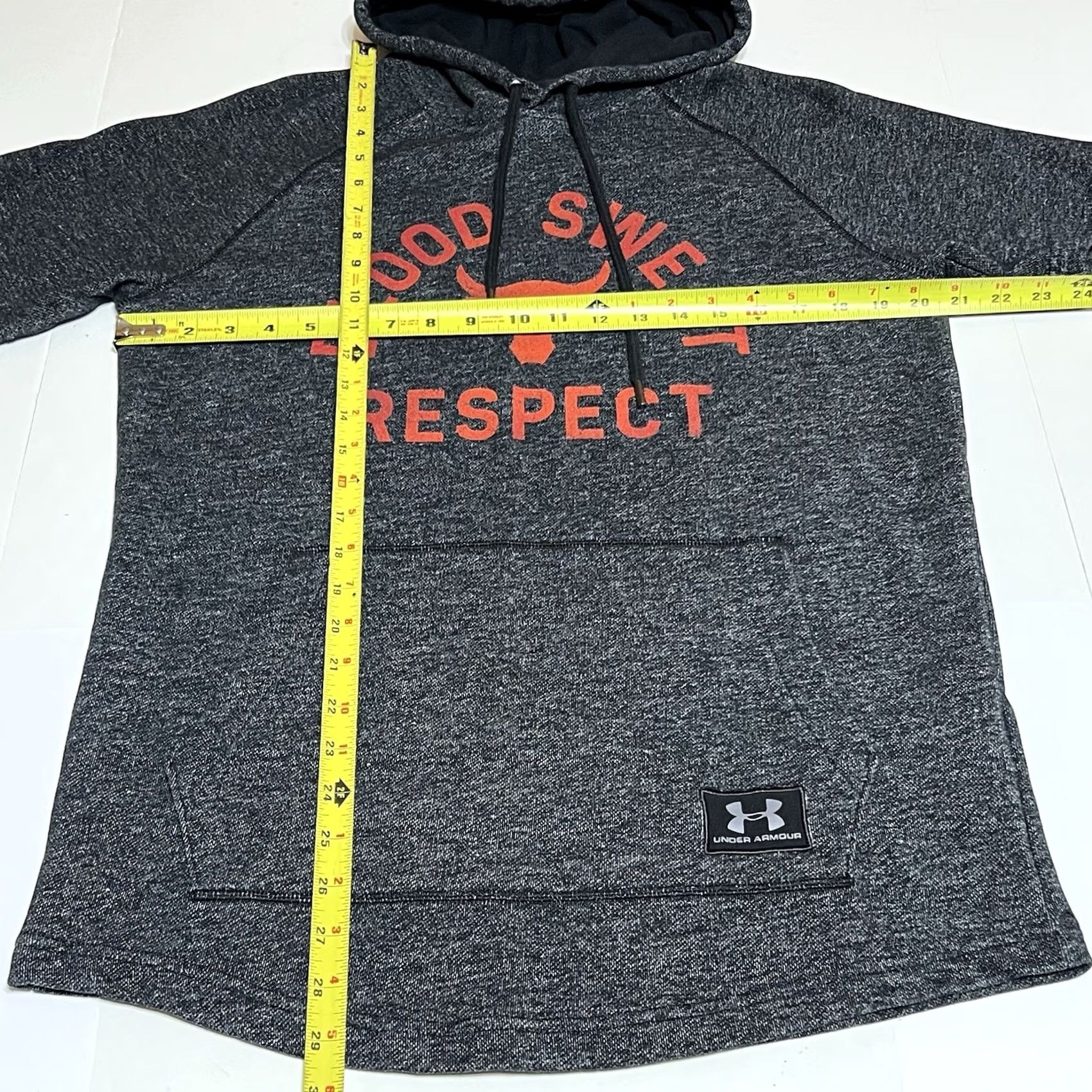 Under Armour PROJECT ROCK UA Men’s Medium Short Sleeve Hoodie Pullover Gray Cotton Blend Logo Gym Top Mens Size US M / EU 48-50 / 2 - 5 Thumbnail