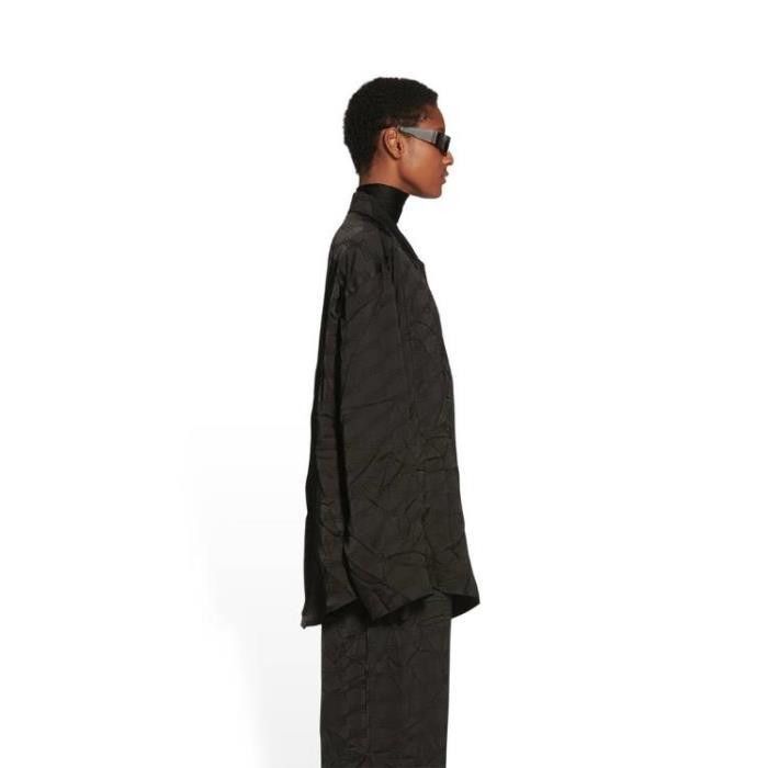 Balenciaga o1tr1nto0526 BB Monogram Minimal Shirt in Black Size XS / US 0-2 / IT 36-38 - 2 Thumbnail