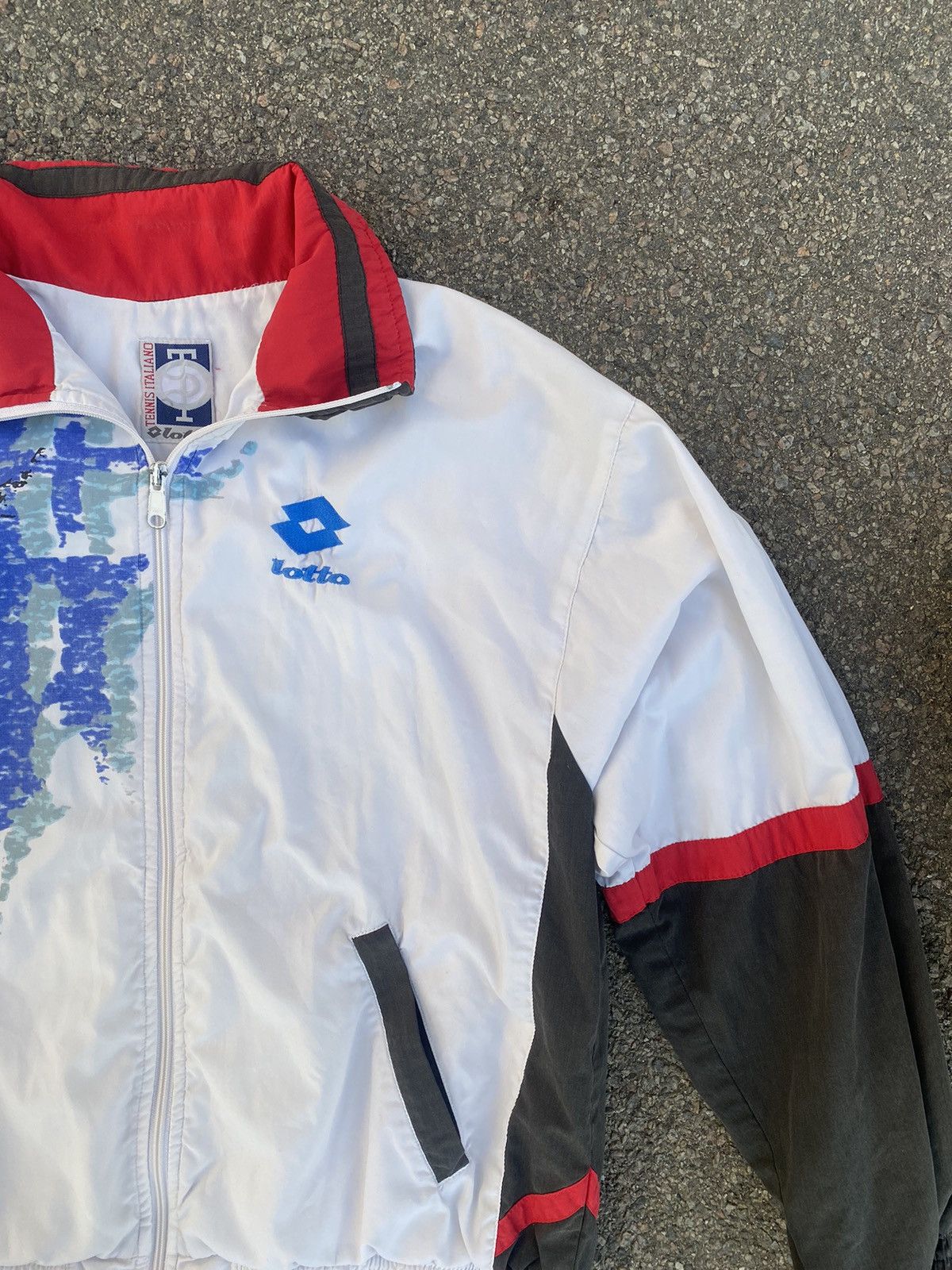 Lotto Sport Lotto Vintage 90s Tennis Italiano Windbreaker Jacket Size US M / EU 48-50 / 2 - 5 Thumbnail