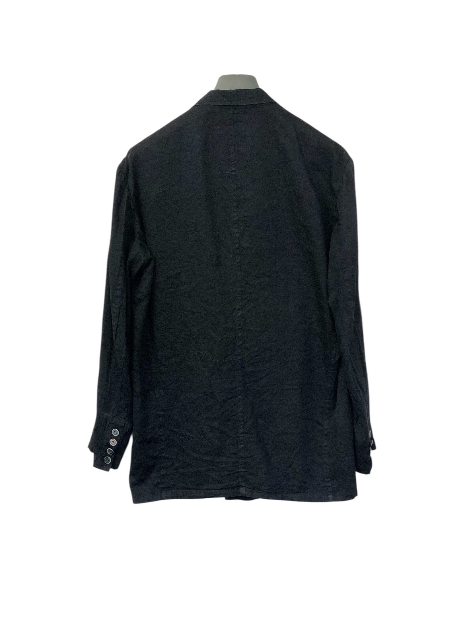 Y's Y’s by Yohji Yamamoto Double-Breasted Black Blazer – Japan Size 48R - 3 Thumbnail