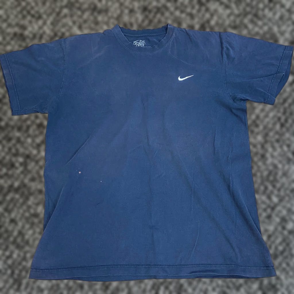 Nike Nike Shirt Mens L Navy Blue Tee Embroidered Swoosh Athletic Dept Size US L / EU 52-54 / 3 - 1 Thumbnail