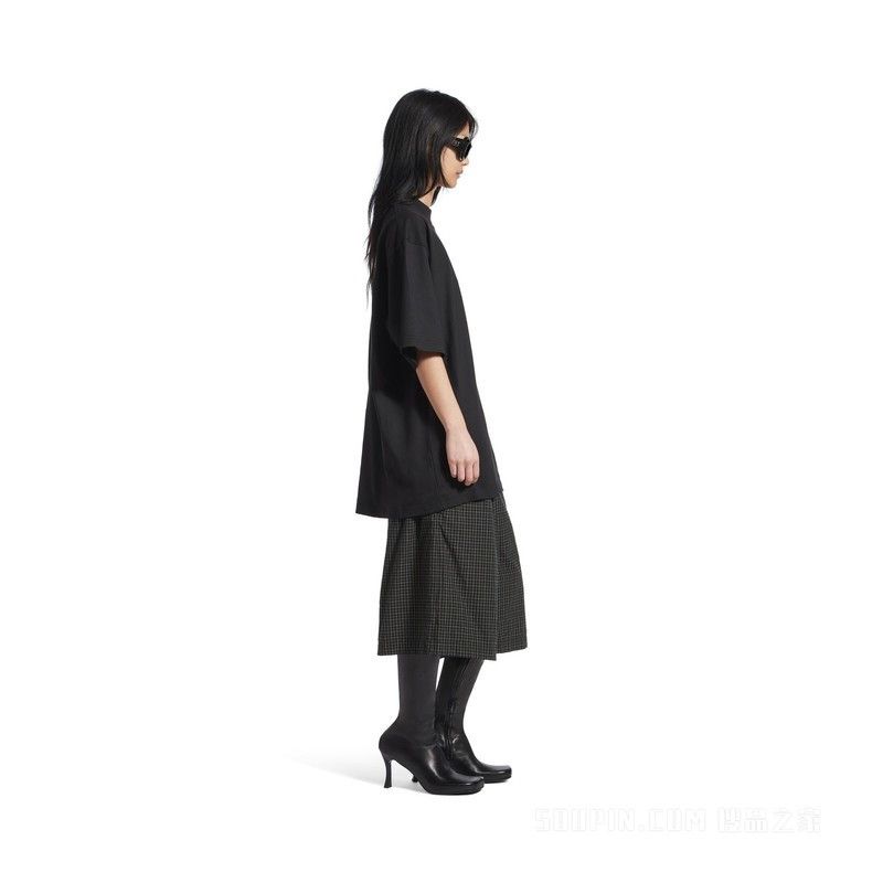 Balenciaga o1tr1nto0326 555 / Back T-Shirt Medium Fit in Black Size L / US 10 / IT 46 - 2 Thumbnail