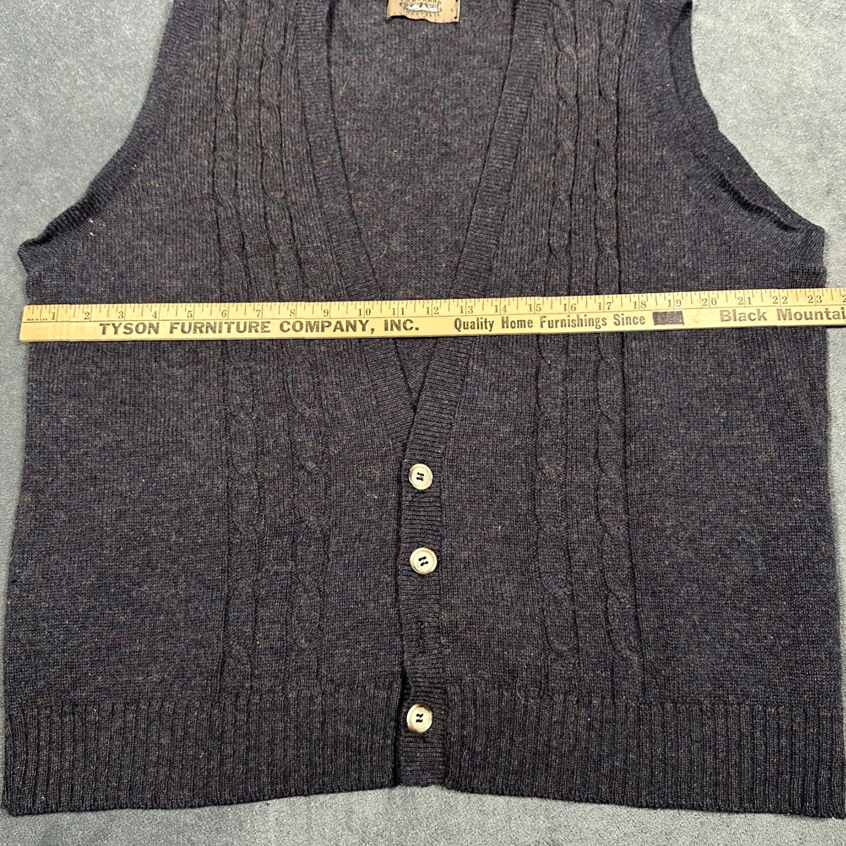 Vintage VINTAGE Portland Sweater Co Cable Knit Sweater Vest Mens Large Gray All Seasons 80s 90s Grandpa USA Made Size US L / EU 52-54 / 3 - 4 Thumbnail