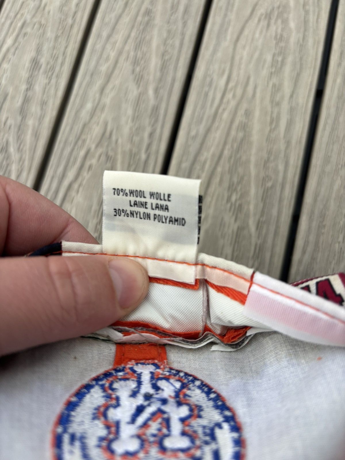 American Needle New York Mets Wool Fitted Cap Grey Orange 7 1/4 Size ONE SIZE - 2 Thumbnail