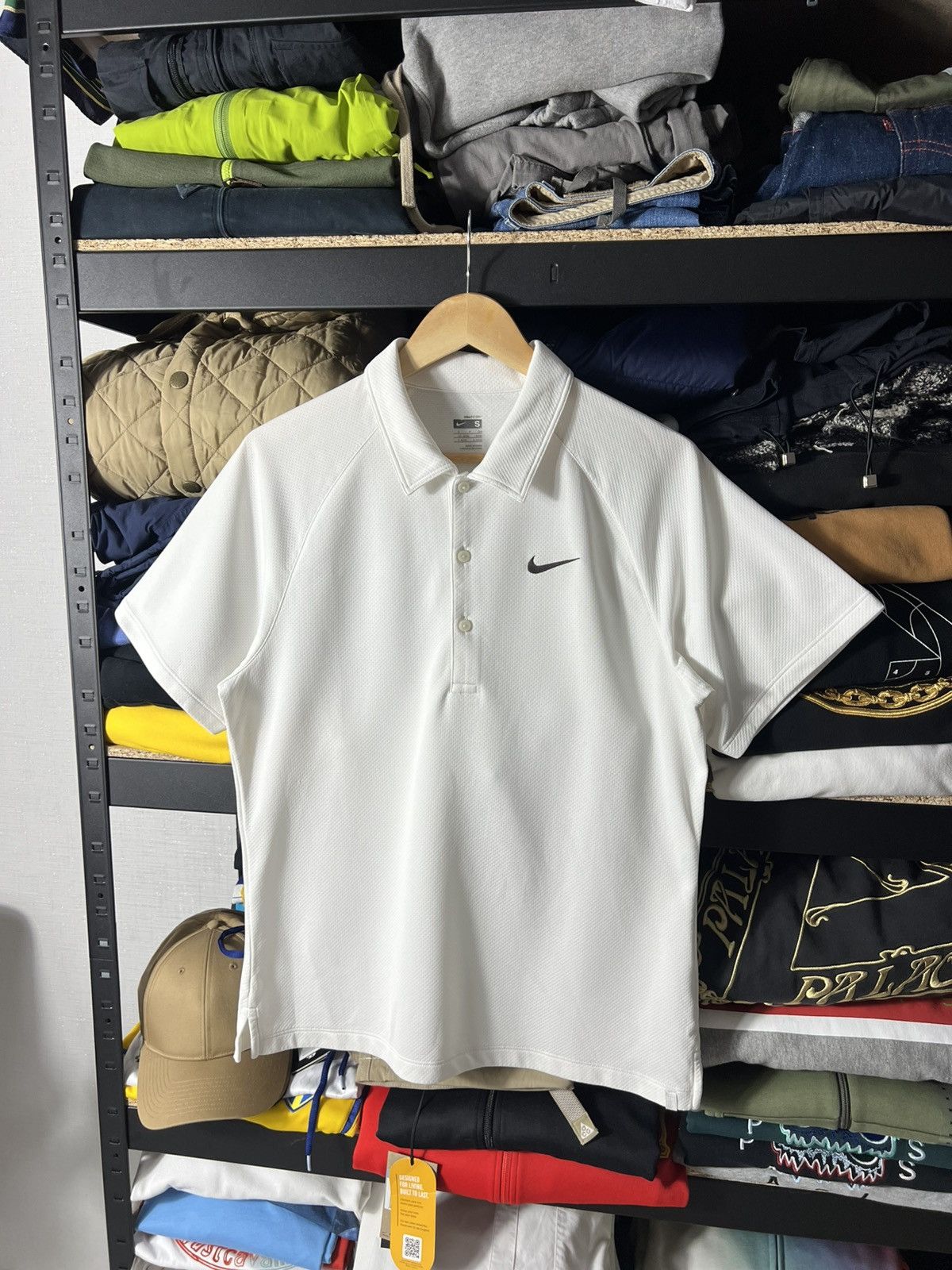 Nike 🟦 Vintage Nike Tennis Polo — White (Court Line) Size S Size US S / EU 44-46 / 1 - 2 Thumbnail