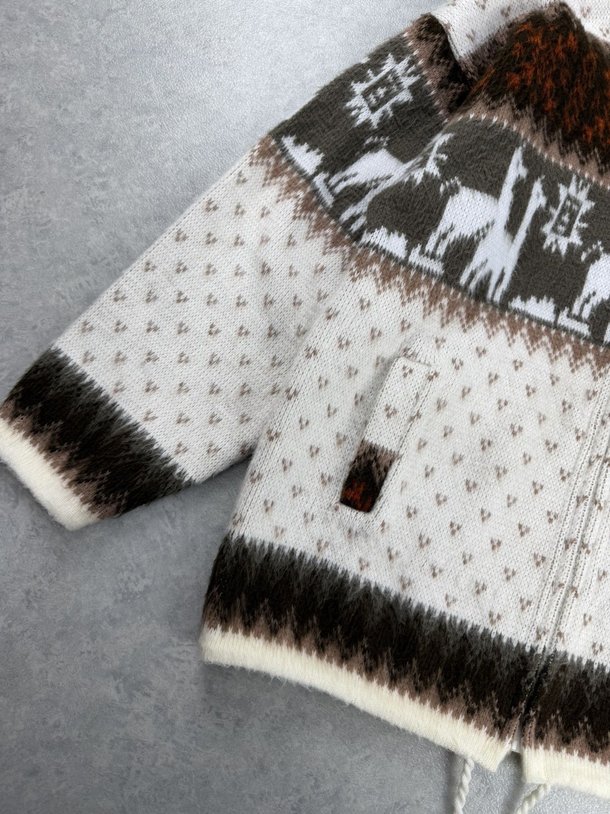Other Tejidos Ruminahui Ecuador Llama Pattern Wool Hoodie M Size US M / EU 48-50 / 2 - 3 Thumbnail
