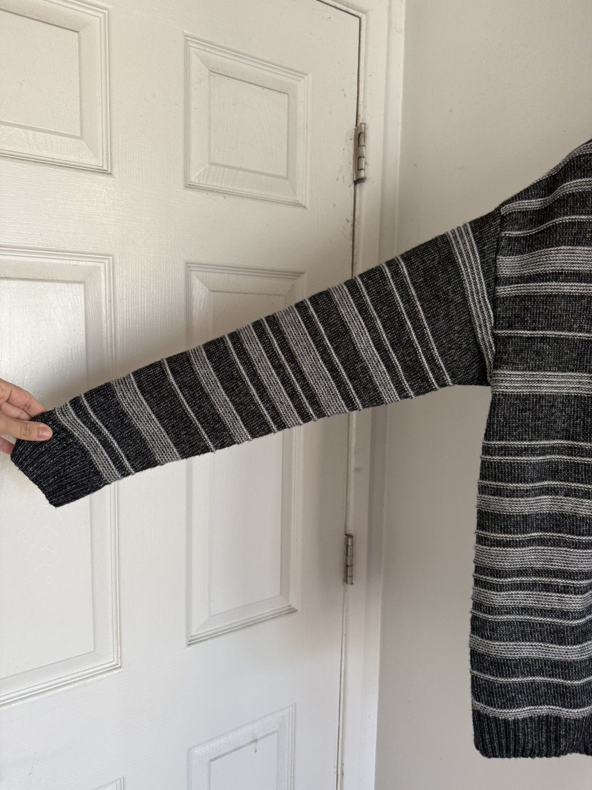 Retrofit Retrofit Brand Mfg. Striped Knit Cardigan Vintage Black Size US M / EU 48-50 / 2 - 6 Thumbnail