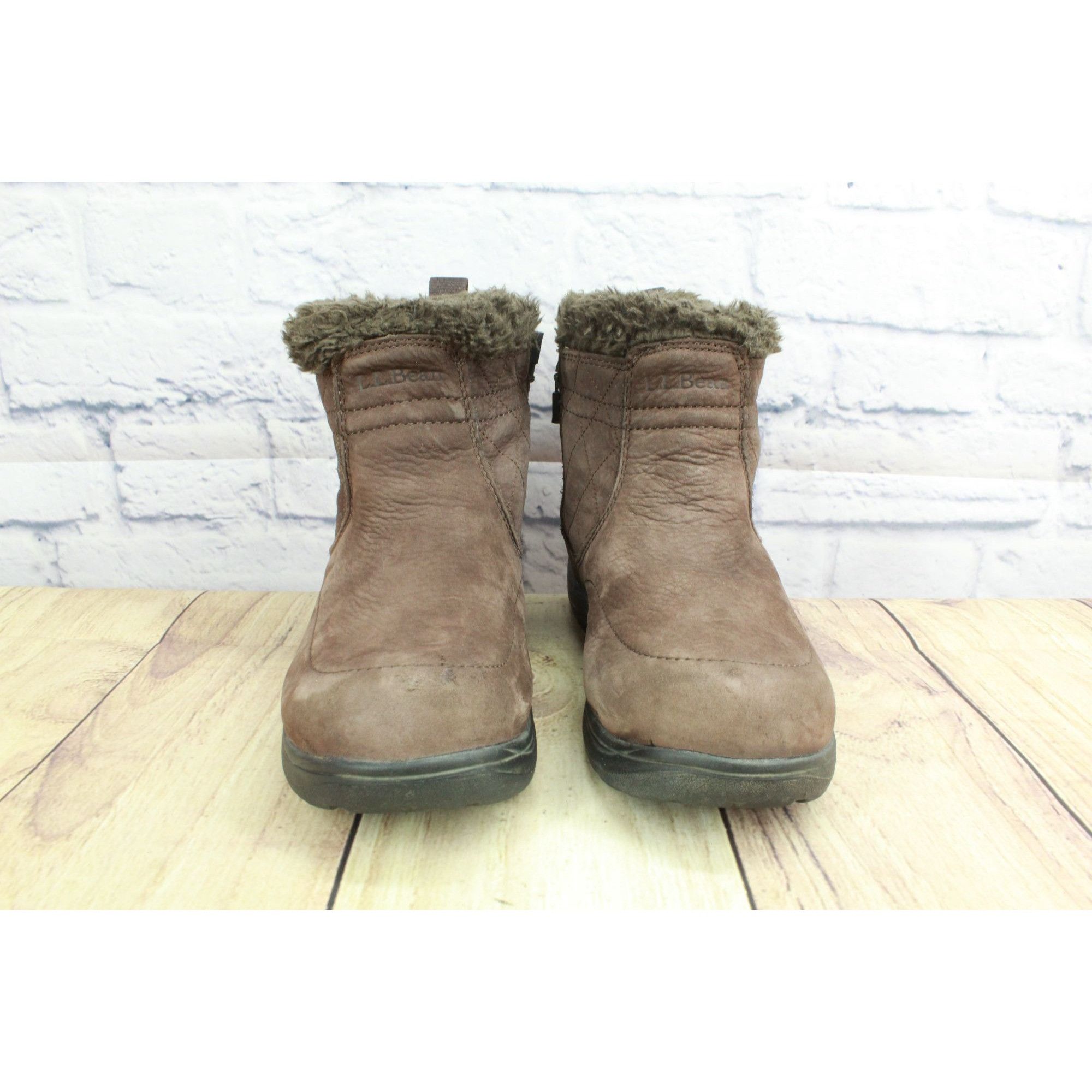 L.L. Bean LL Bean Suede Waterproof Quilted Insulated Winter Boots Size US 7 / IT 37 - 5 Thumbnail