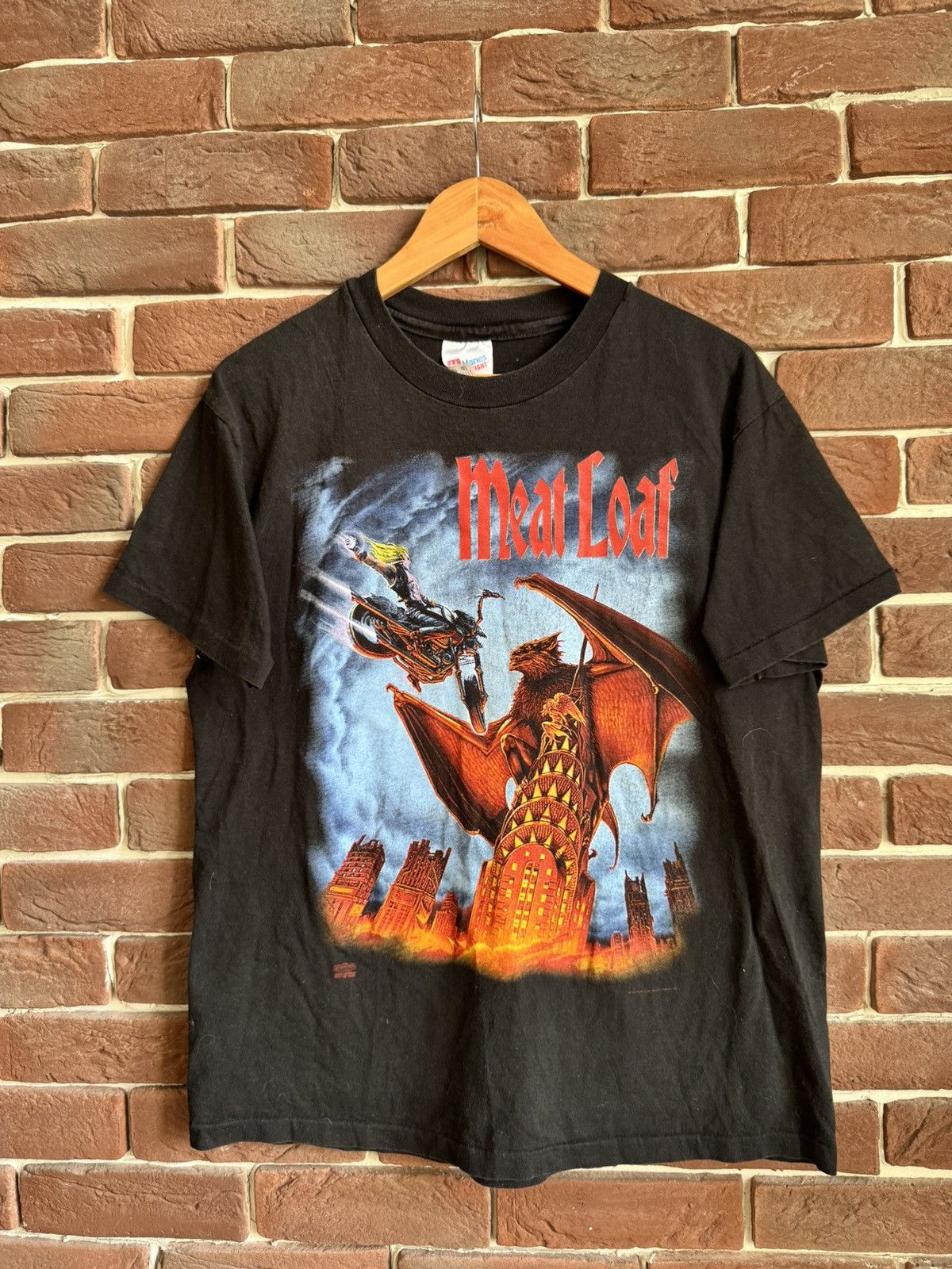 Band Tees 90s Vintage 1993 Meat Loaf Louder Graphic Rock Band T-Shirt Size US L / EU 52-54 / 3 - 1 Thumbnail