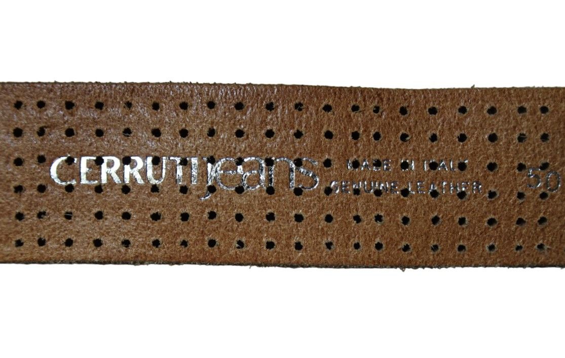 Cerruti 1881 CERRUTI JEANS PERFORATED LEATHER BELT RARE! Size ONE SIZE - 4 Thumbnail