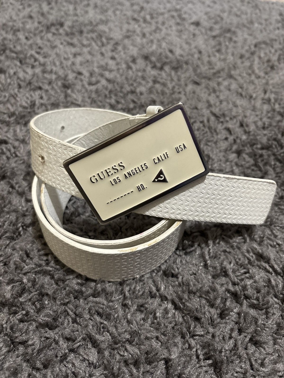 Guess White Vintage Guess Belt Size 36 - 1 Thumbnail