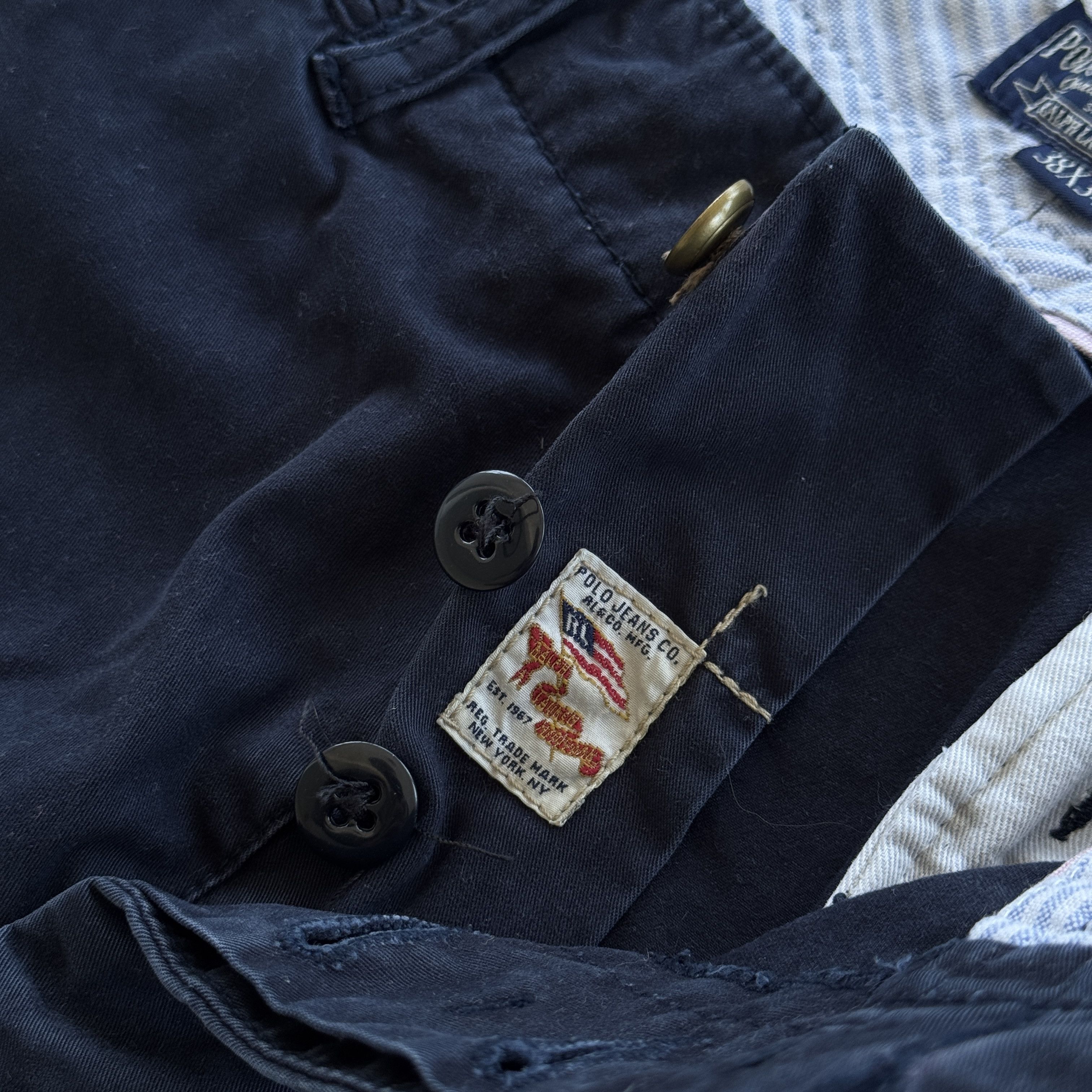 Polo Ralph Lauren Polo Jeans Co Ralph Lauren Navy Chino Pants Flag Logo 38x34 Size US 38 / EU 54 - 7 Thumbnail
