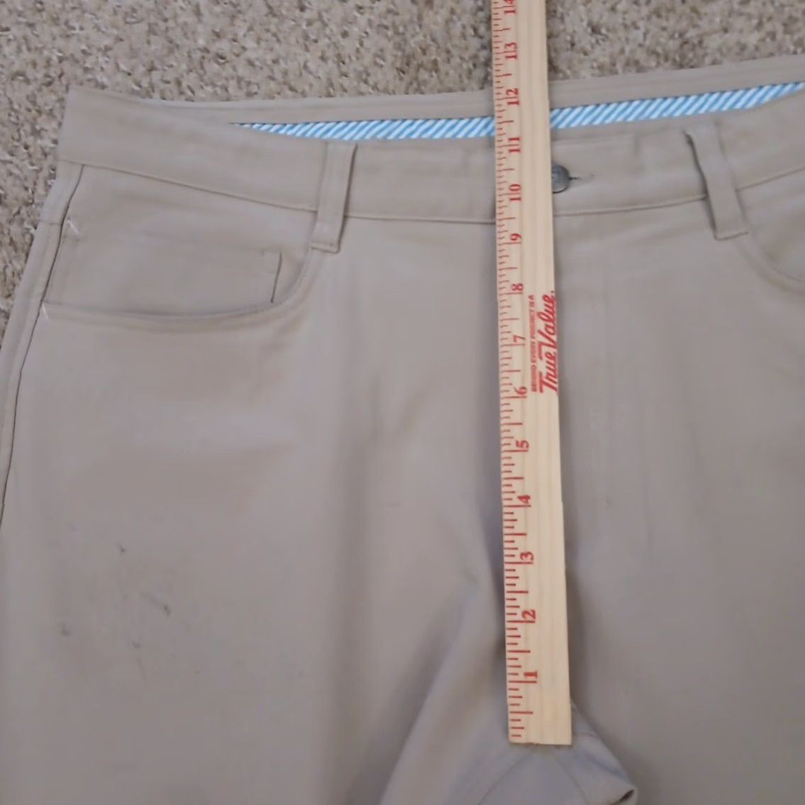 Footjoy FootJoy Pants Mens Size 36 Athletic Flat Front Beige Chino Polyester Blend Straight Leg 30 In Regular Size US 36 / EU 52 - 5 Thumbnail