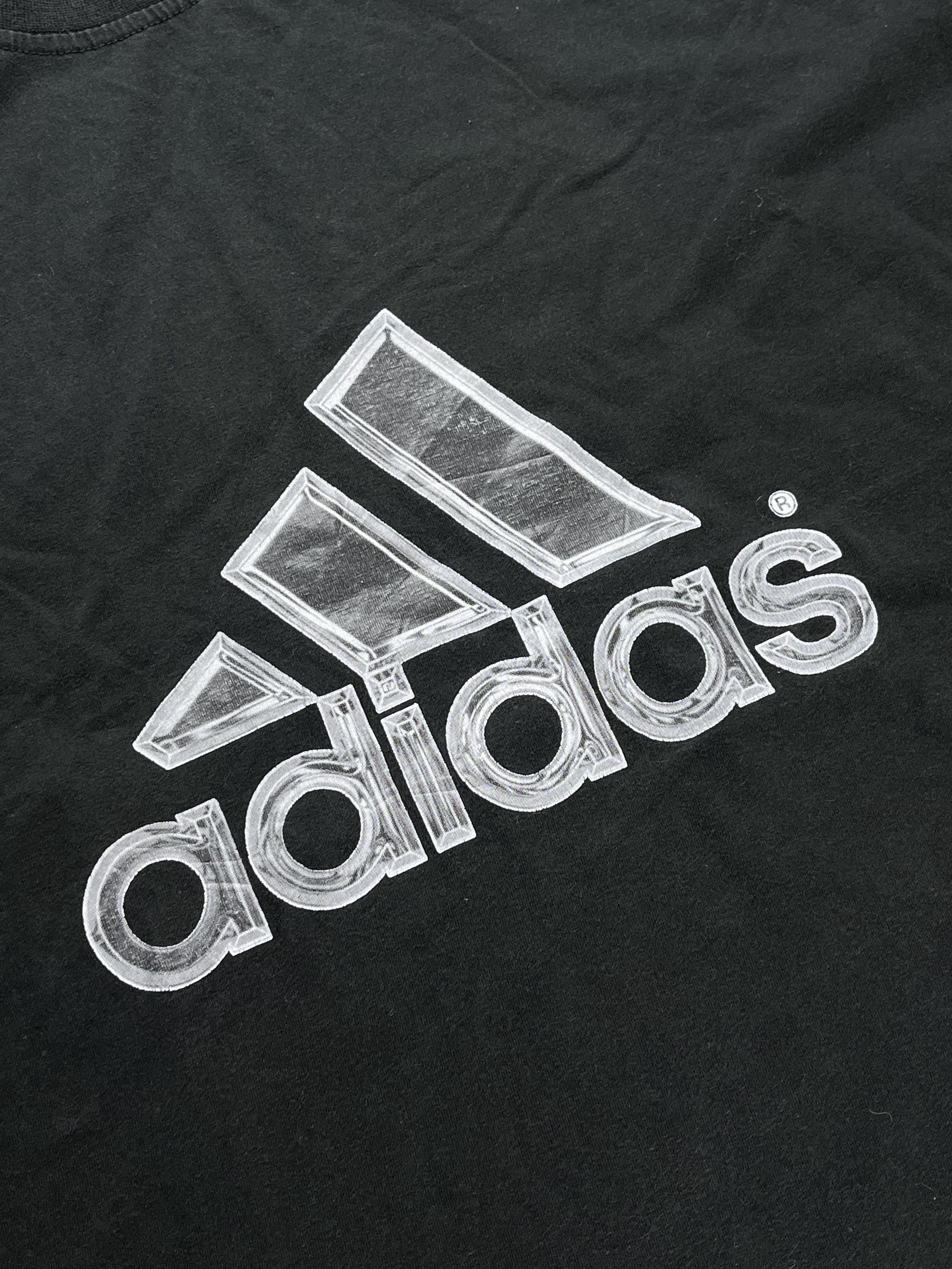 Adidas × Vintage 💿 Adidas VINTAGE 90s BIG LOGO T-SHIRT Size US L / EU 52-54 / 3 - 2 Thumbnail
